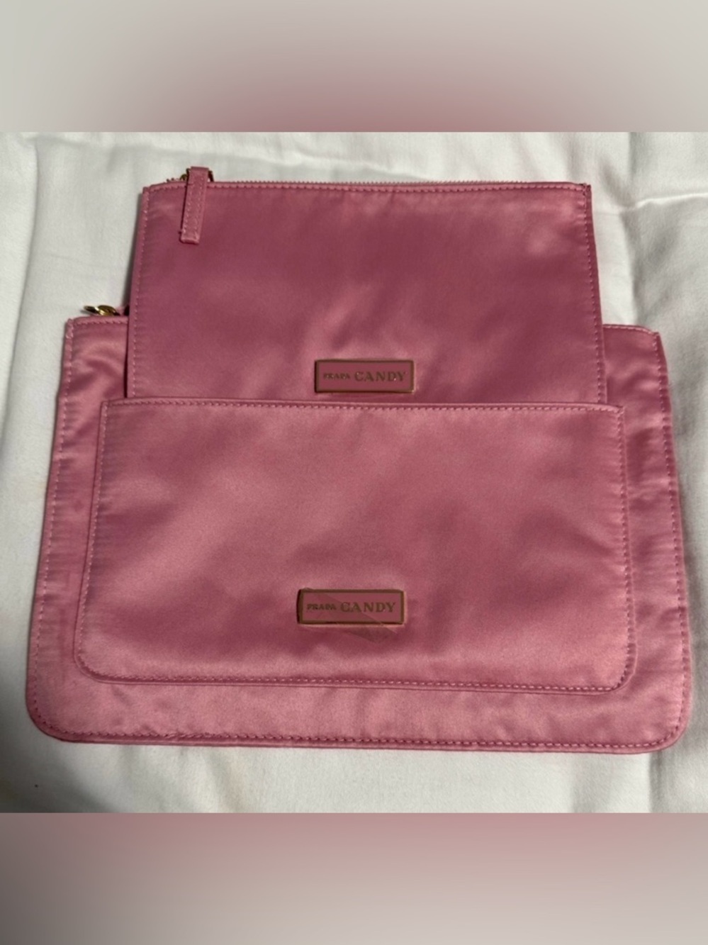 Prada Candy Pink Cosmetic Bag Set. NWOT
